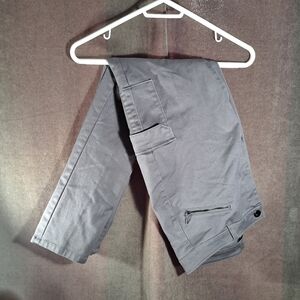 Trendsetter Grey Stretch Utility Cargo Pants with 2 Snap Side Pockets VG 10